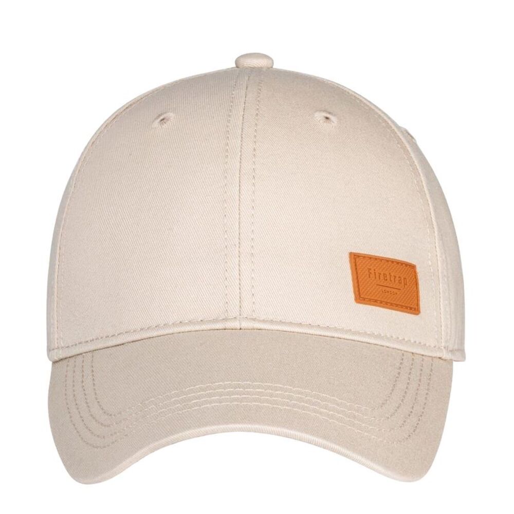 Firetrap Mens Canvasas Logo Baseball Cap / Stone